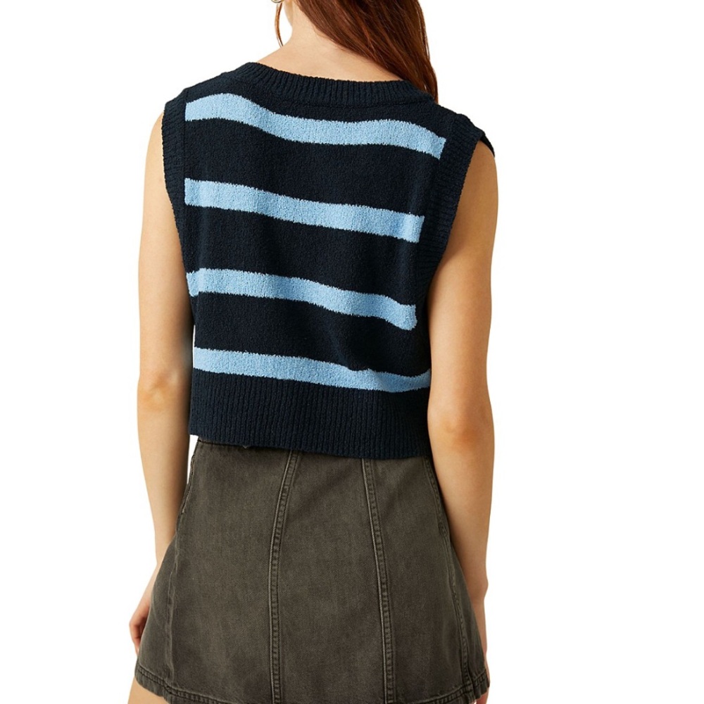 Free People Santa Monica V-Neck Sweater Vest - Picture 2 of 3